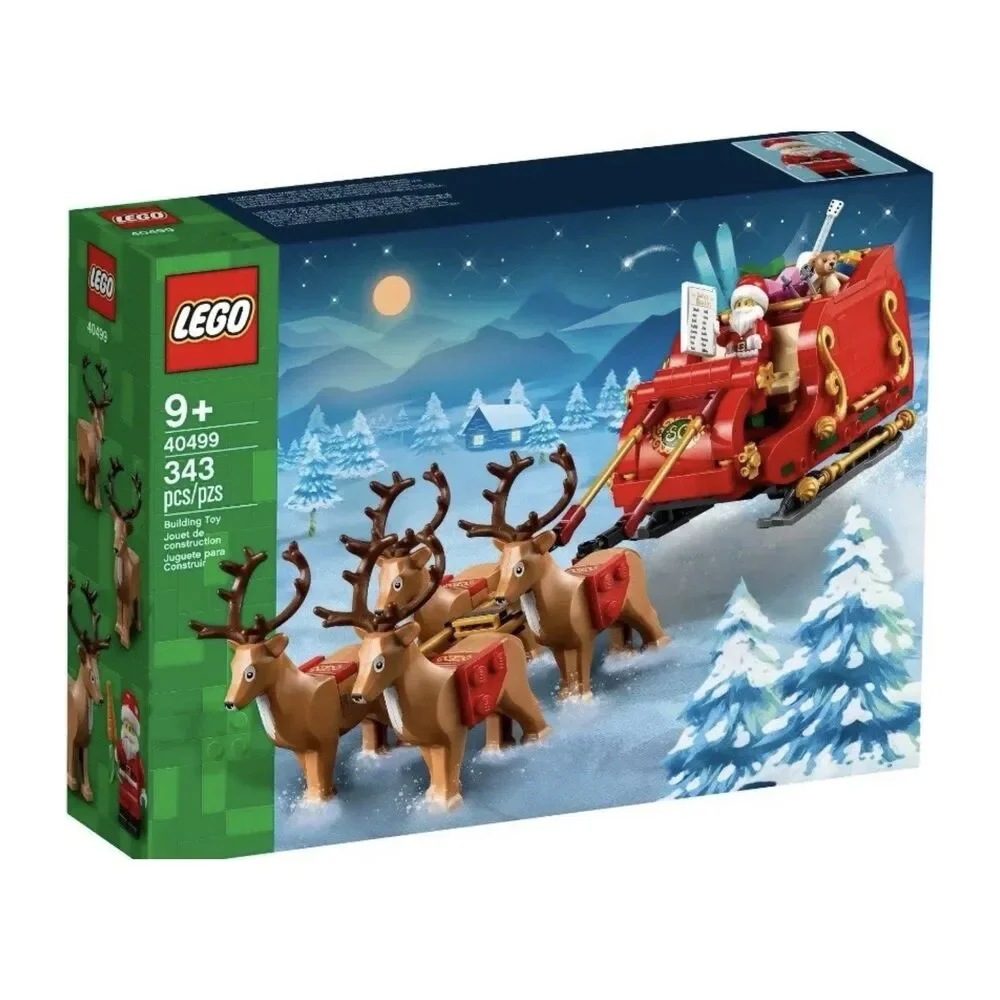 LEGO 40499 Santa's Sleigh Christmas Gift Decoration 343‎ Pieces w/4 Reindeer New